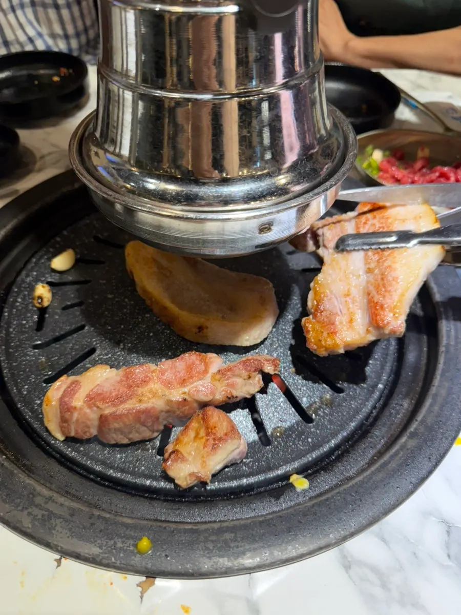 Yukhoe portioned onto a small plate