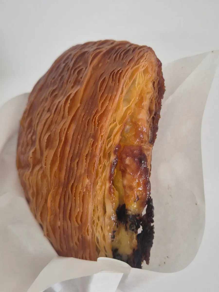 Close-up of a bitten piece of angbutter