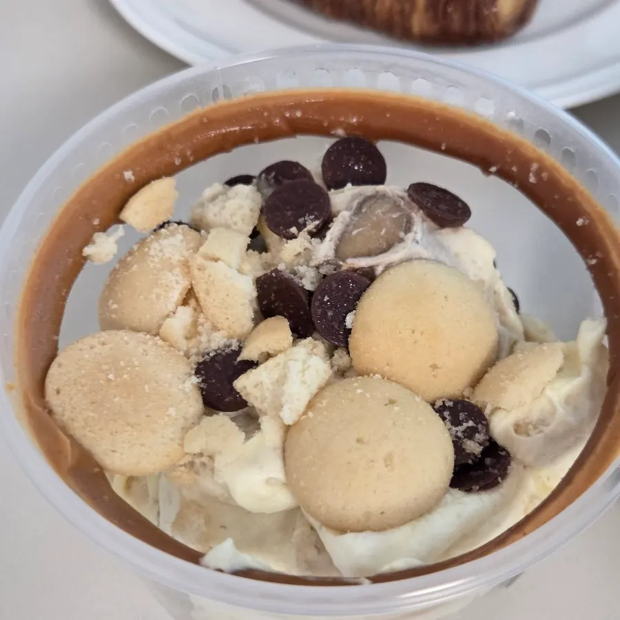 Banana pudding in a cup
