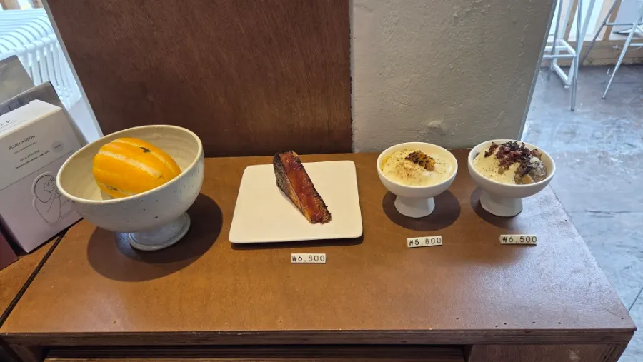 Naemyeonui Balgyeon dessert menu board