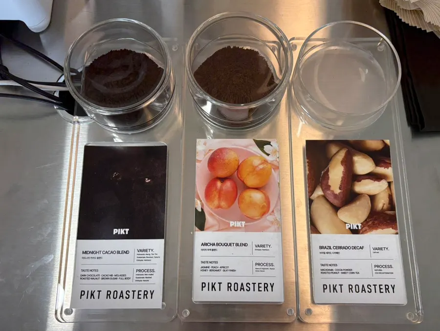 PICT Roastery drink and dessert menu
