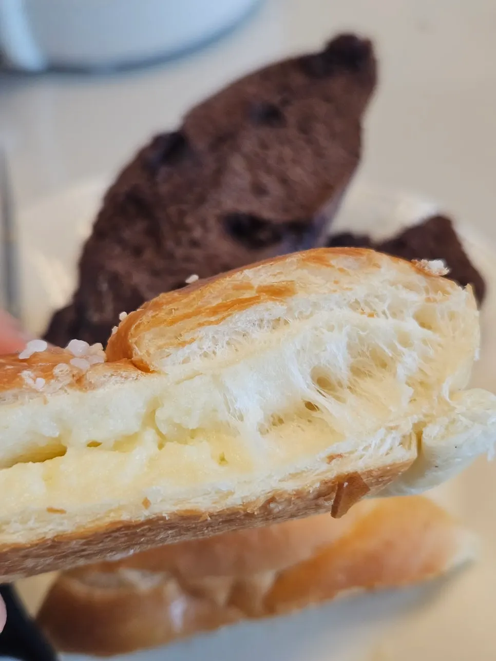 Milk-cream salt bread cross-section