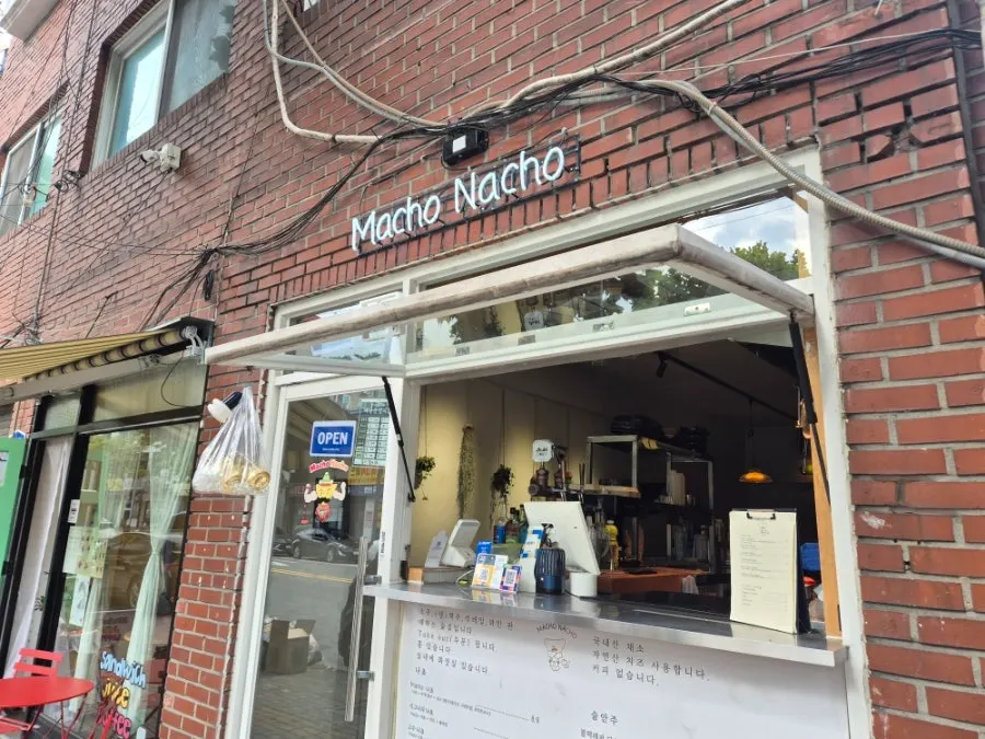 Macho Nacho's main hall with window seating visible