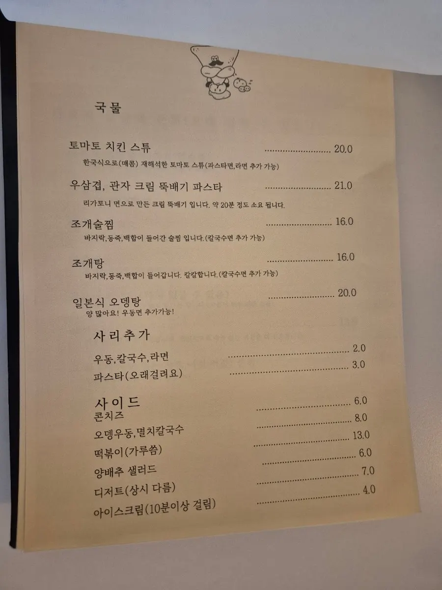 Macho Nacho's list of nacho menu items