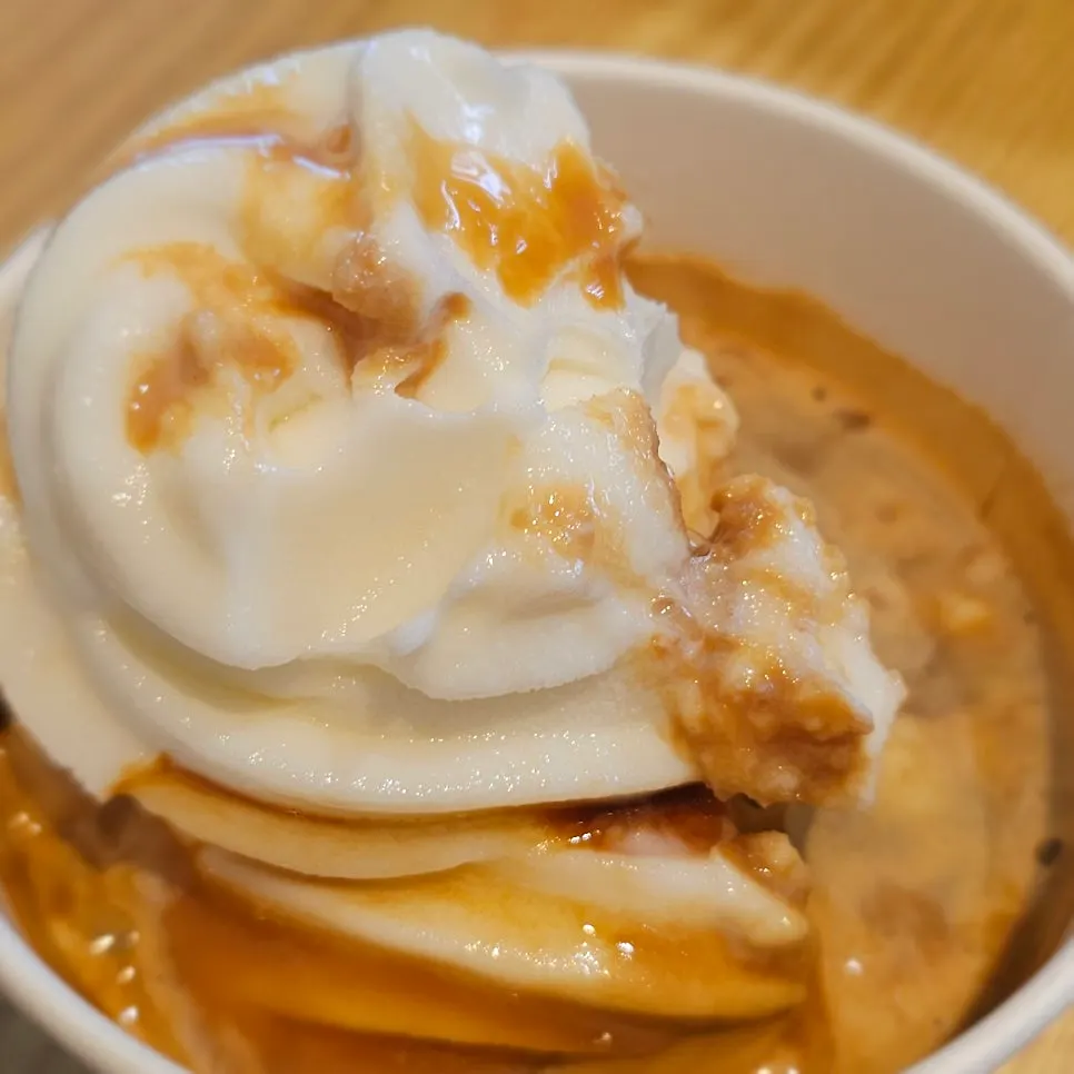 Affogato with coffee and soft serve