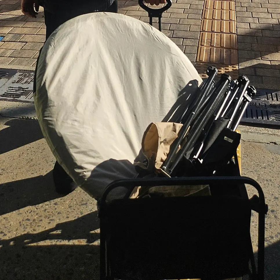 Rented mat and camping chairs set