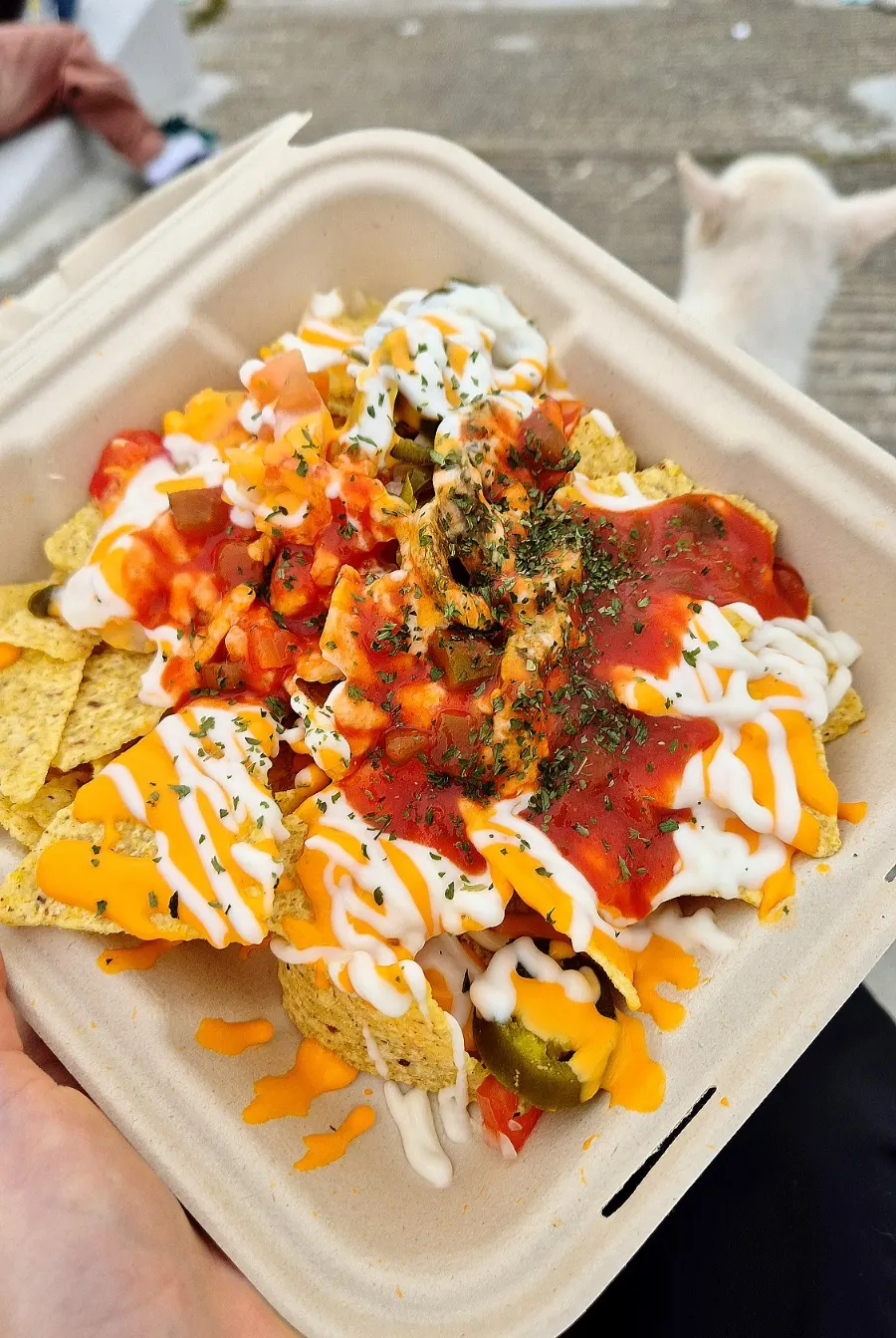 A nacho picnic spread that's easy to eat by hand