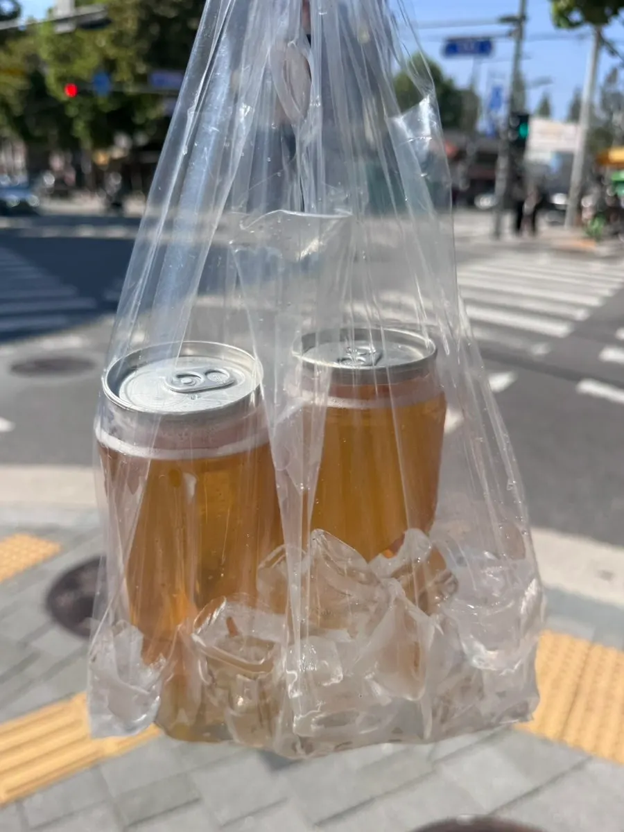 Macho Nacho draft beer packed to go with ice