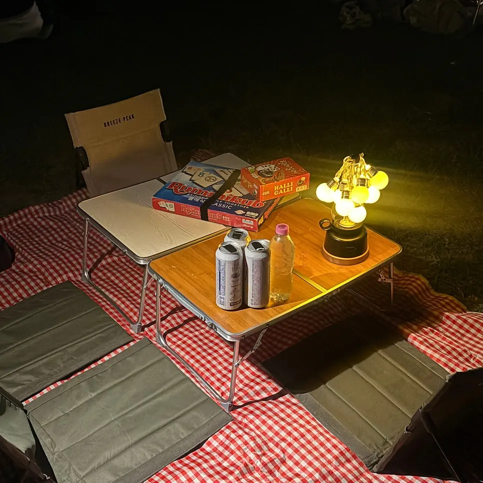 Picnic spot at Mangwon Han River Park with the night view