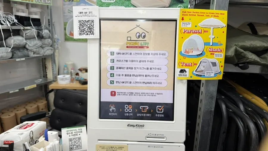 Sign explaining the basic 3-hour rental and the extra hour for reviews