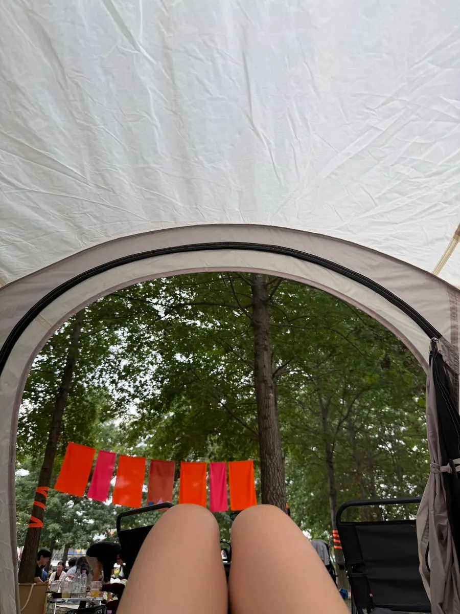 View of the Han River from the camping chair