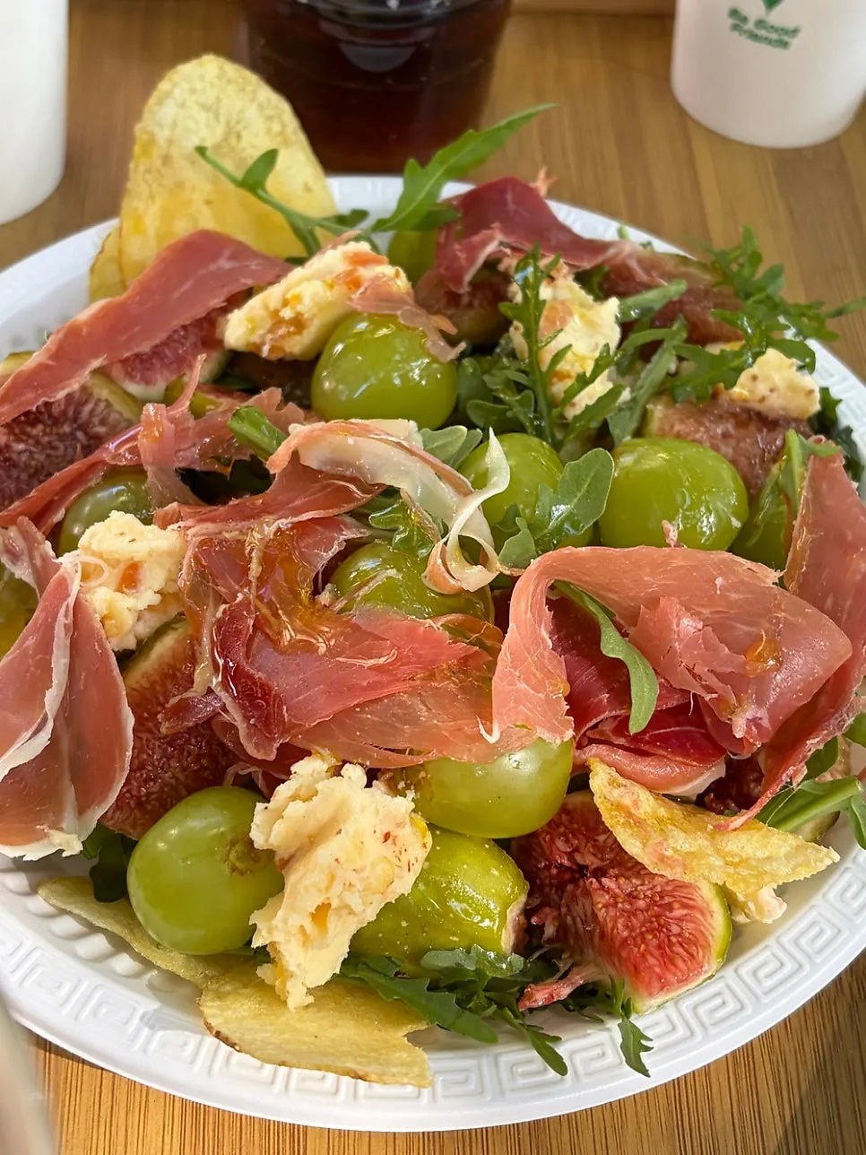 Wine and snacks on the wine table
