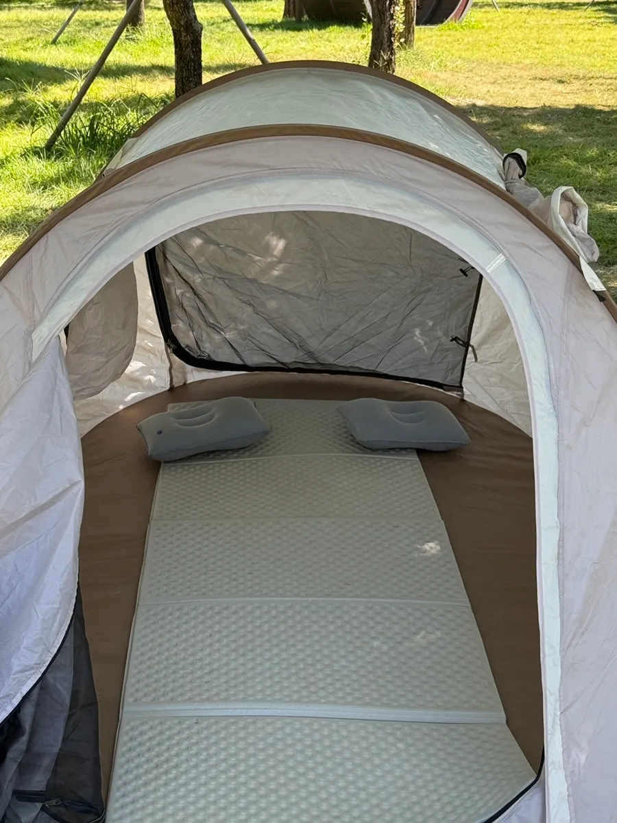 One-touch tent fully set up