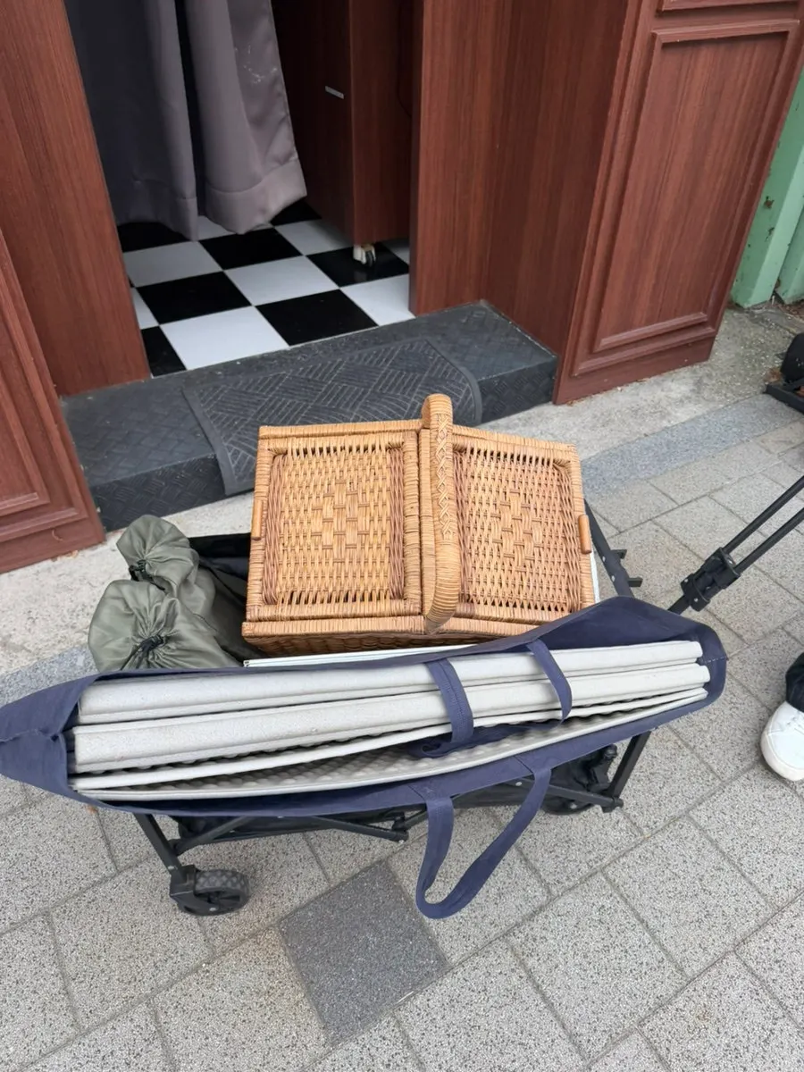 Inside the store while choosing rental items