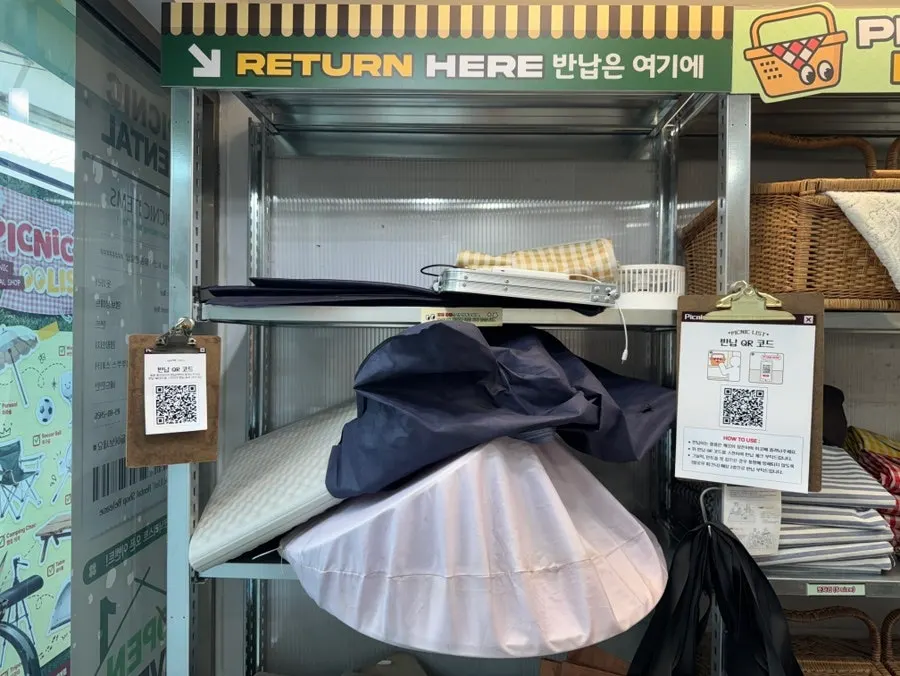 Designated return spot at Picnic List Mangwon
