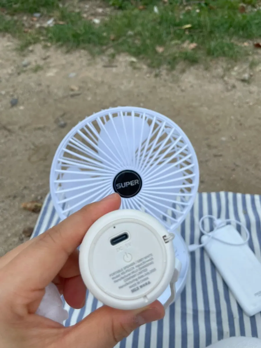 Fan, portable charger, wet wipes and other supplies
