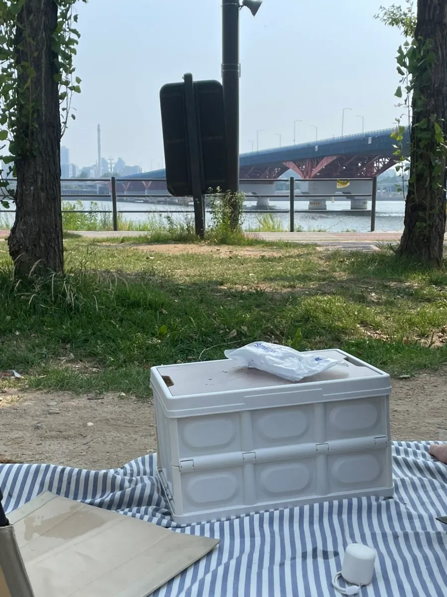 Cute, colorful picnic setup