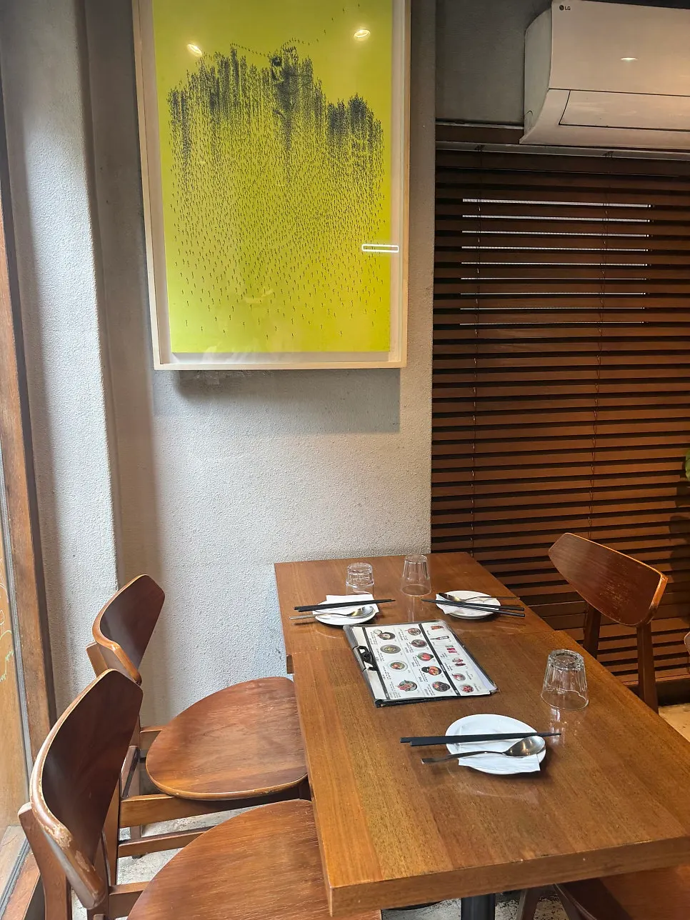 Interior seating and decor at Padong