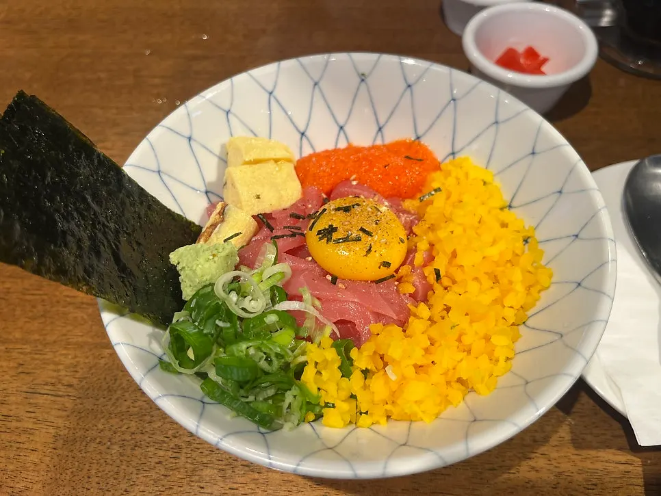 A bowl of Padong's tuna rice bowl