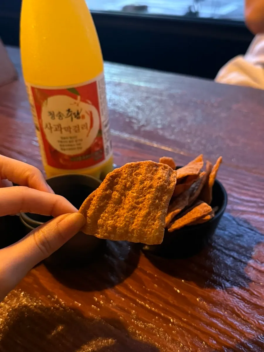 Complimentary bar snack at Jeongju Ilga