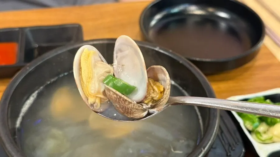 Clam soup loaded with clams