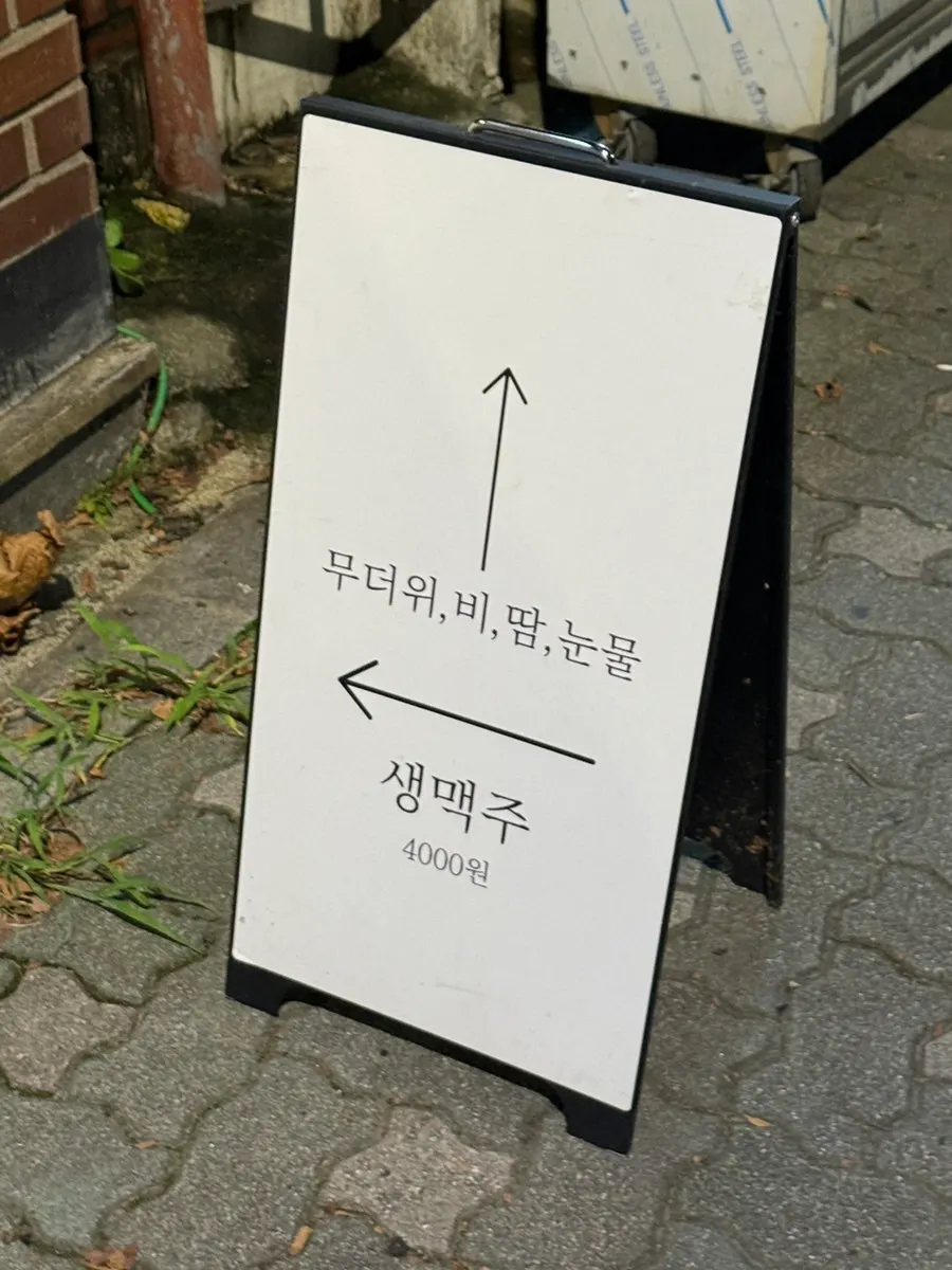 Signage around Macho Nacho's entrance