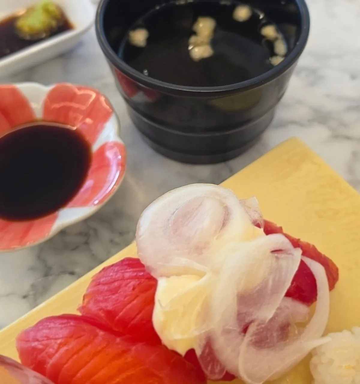 Close-up of the 12-piece special sushi plate