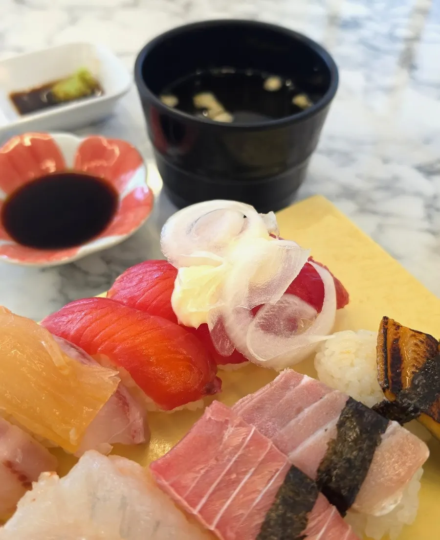 The accompanying clear soup
