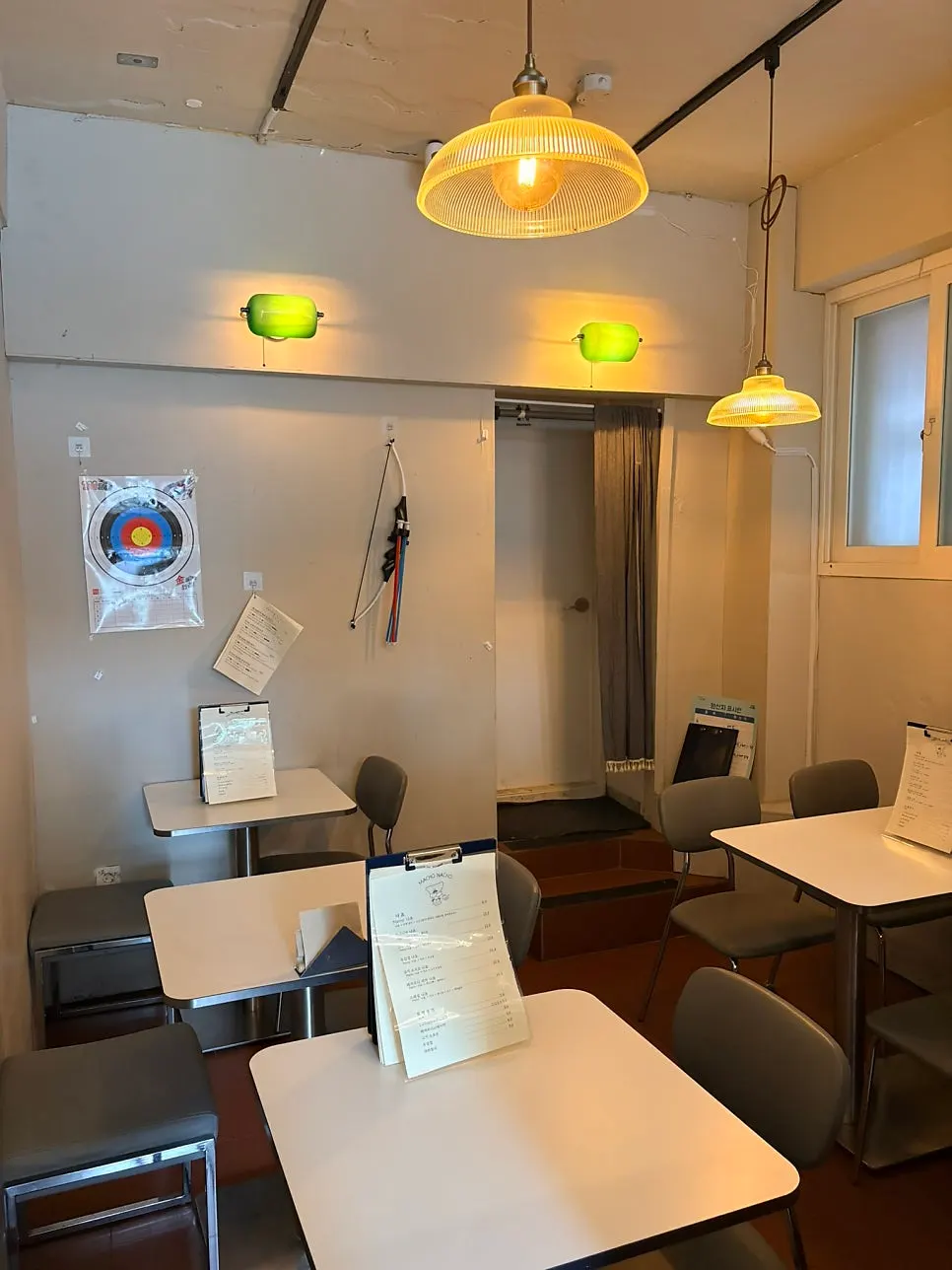 Atmospheric interior of the Macho Nacho dining hall