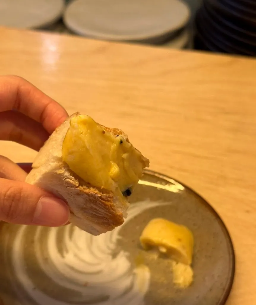 Focaccia with pieces of fig flesh