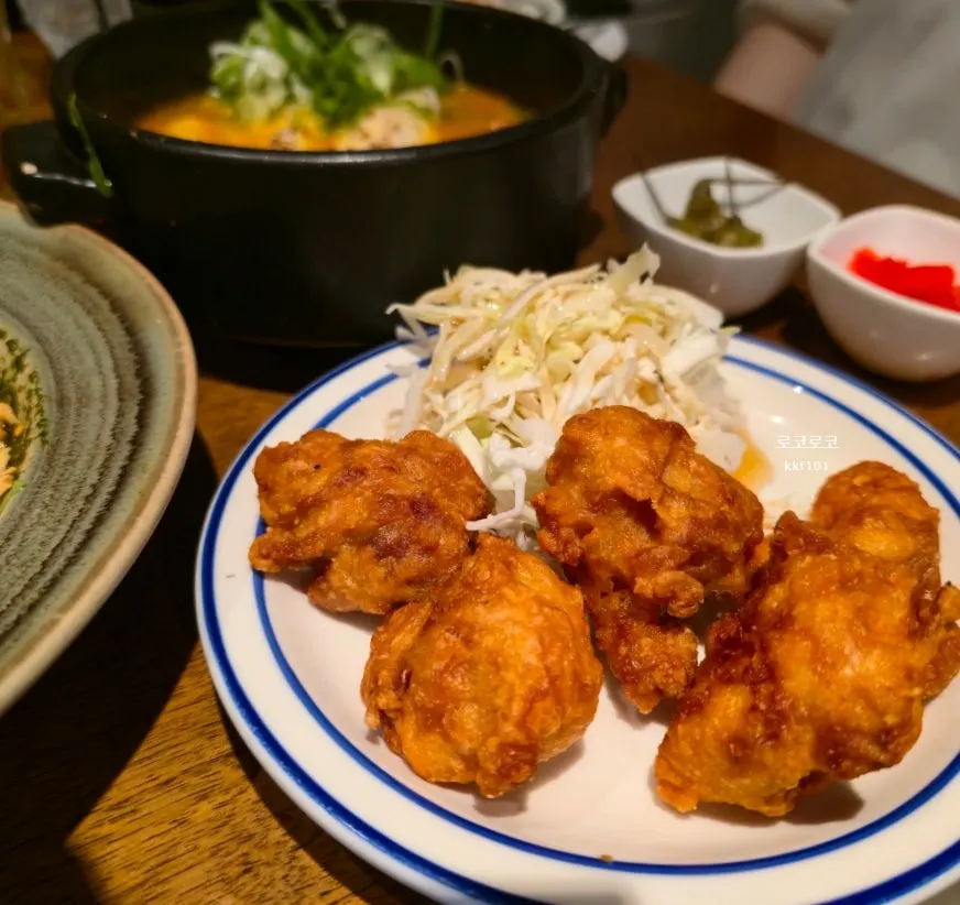 Crisply fried karaage