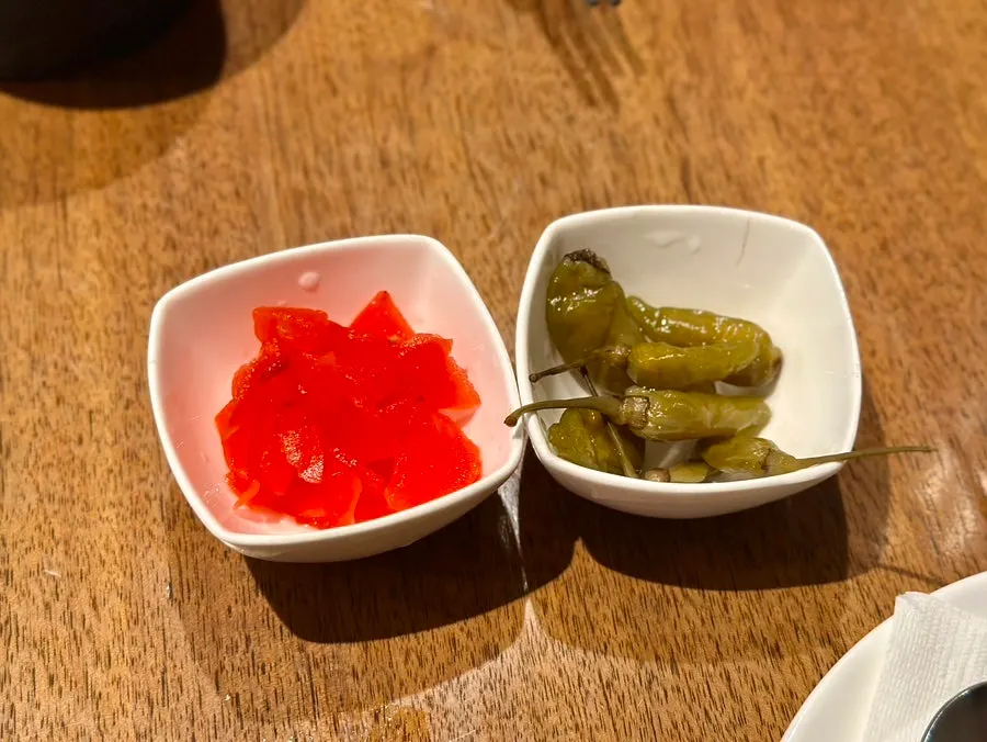 Basic side dishes served with the meal