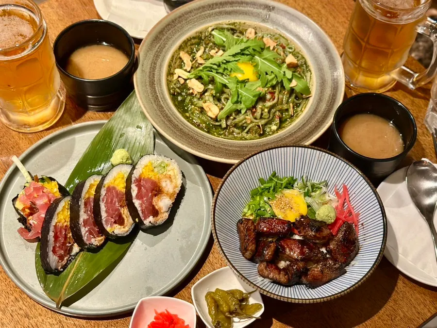 Japanese dishes ordered at Padong