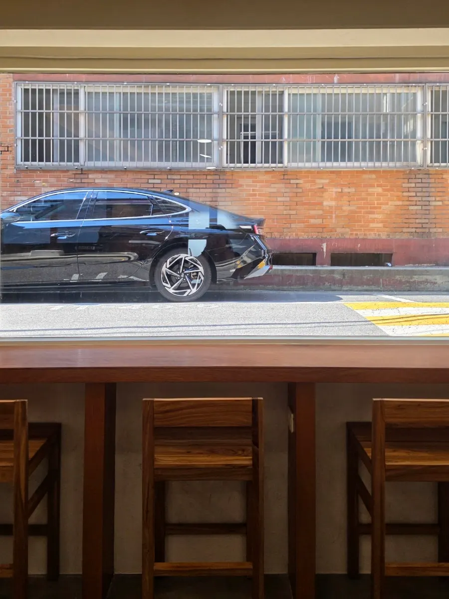 Seating area at PICT Roastery Mangwon Branch