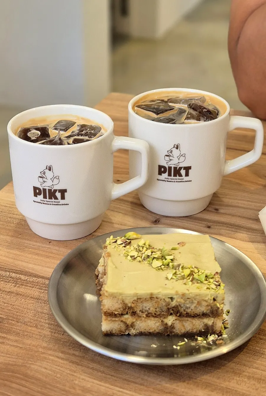 Coffee and tiramisu menu selection