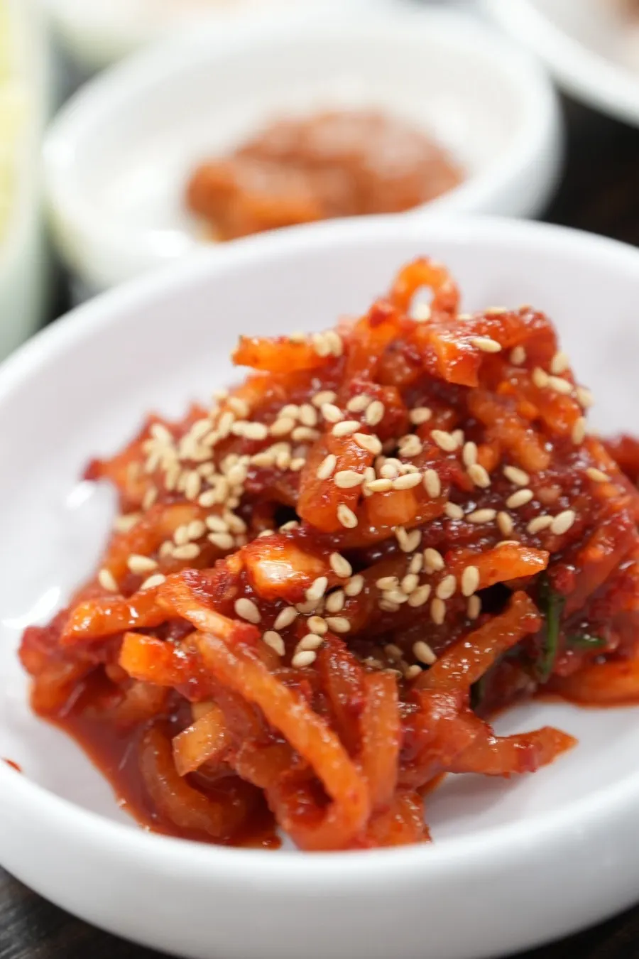 Napa cabbage served alongside the pork