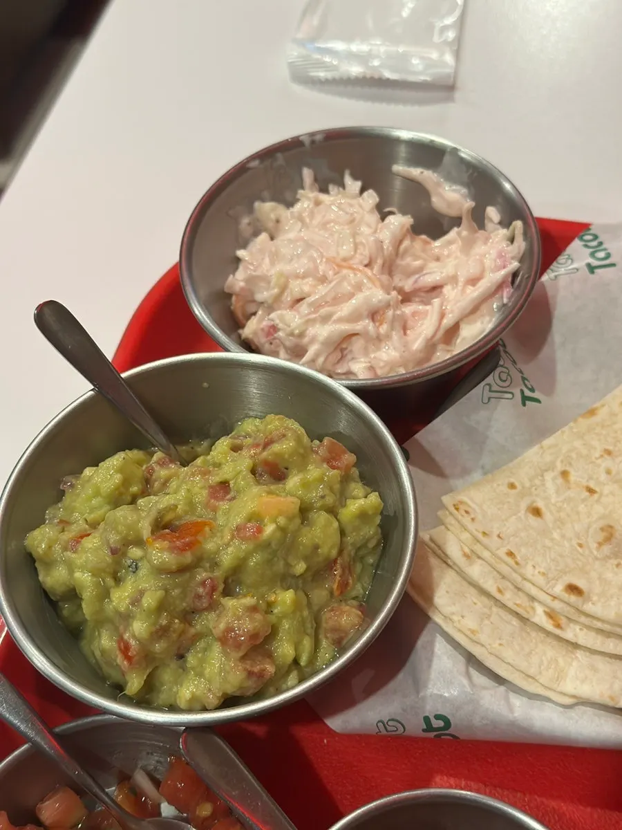 Tortilla wrapped with mixed ingredients