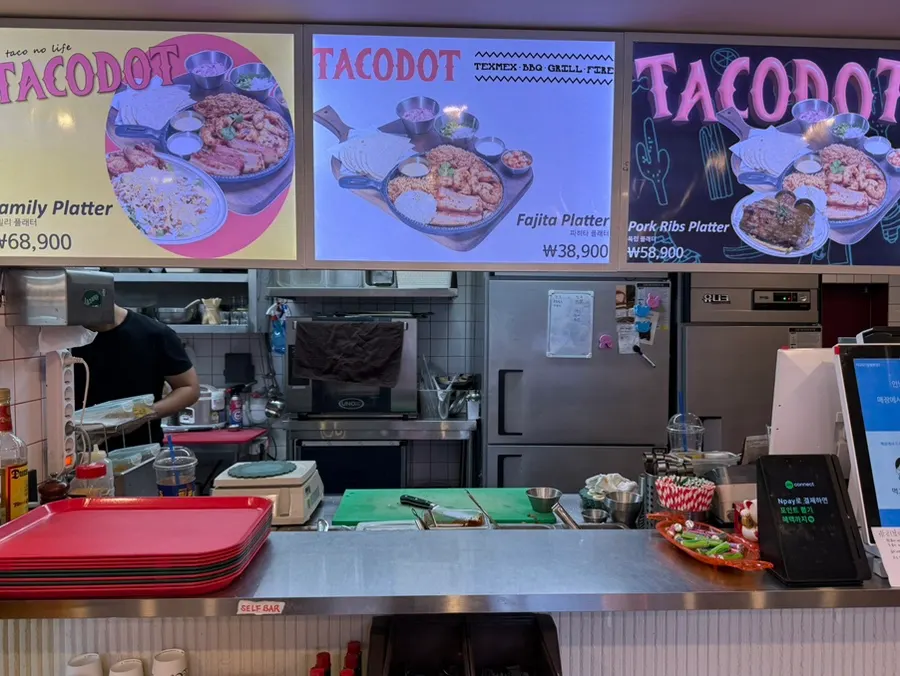 A corner of Taco Dot that feels like being abroad