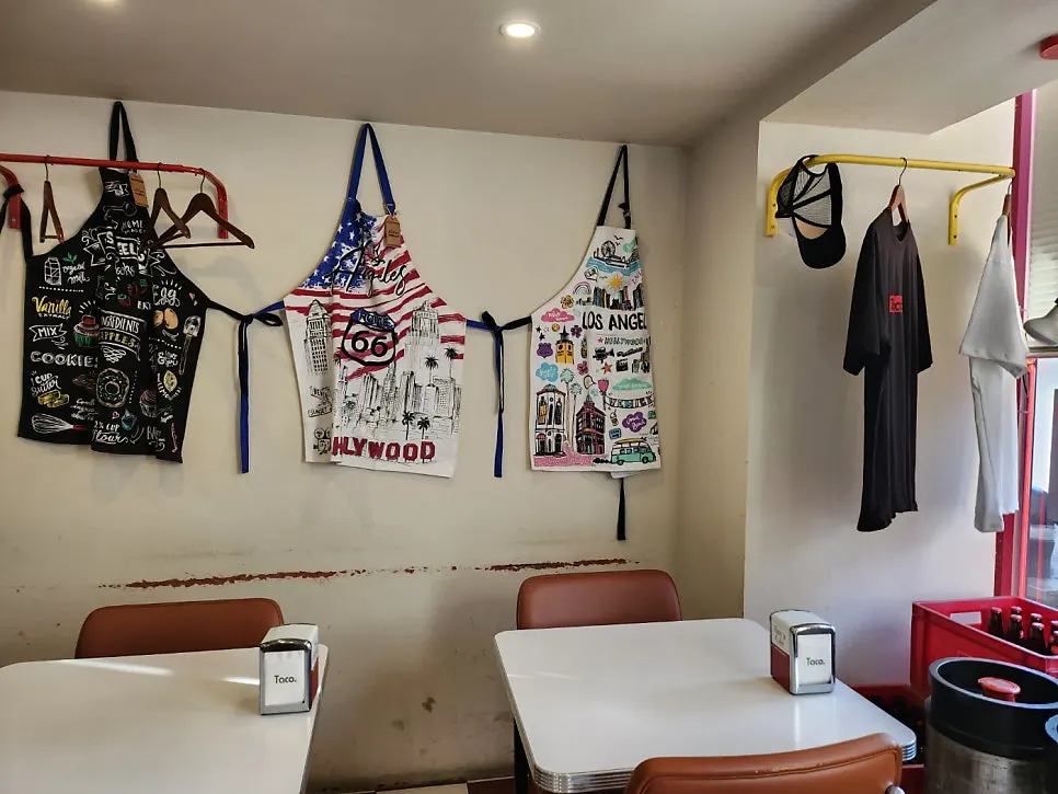 Taco Dot interior tables and décor