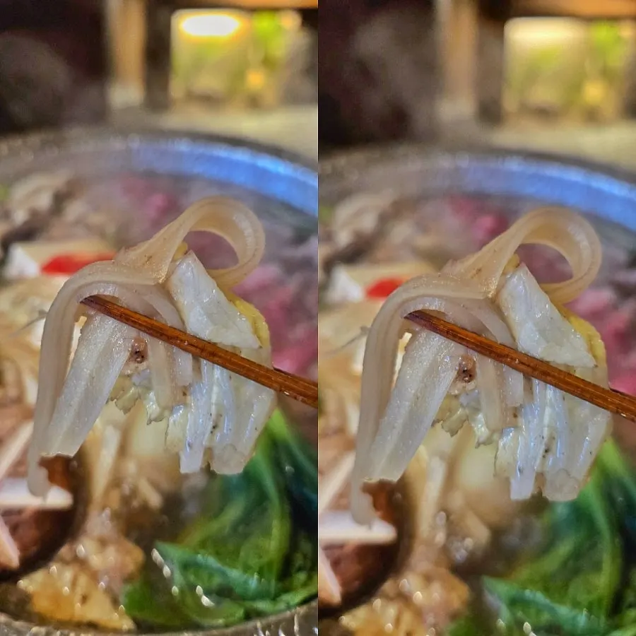 Final scene of the hanwoo hot pot
