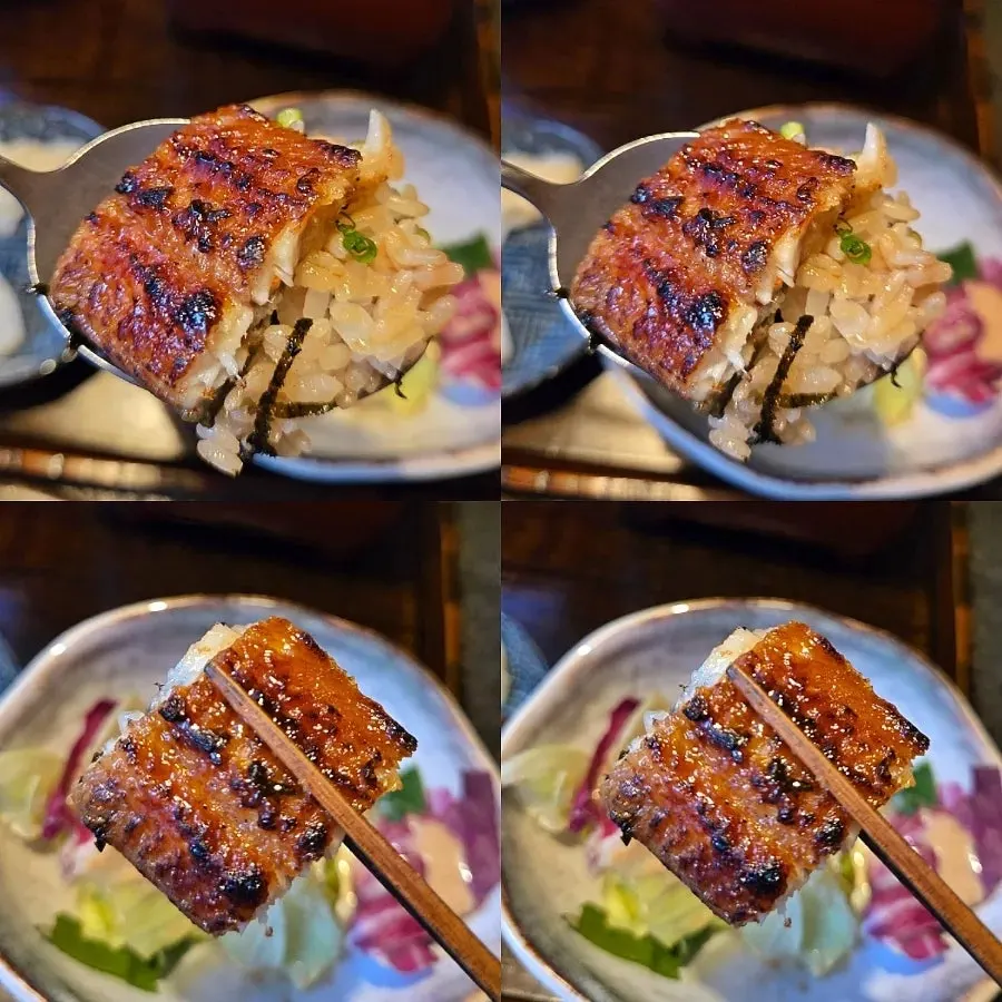 A tender piece of eel with rice