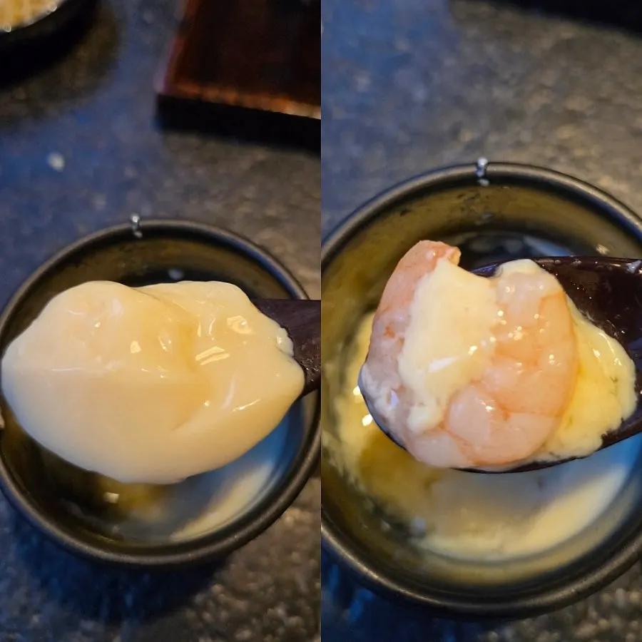 Soft egg custard served with the eel rice bowl