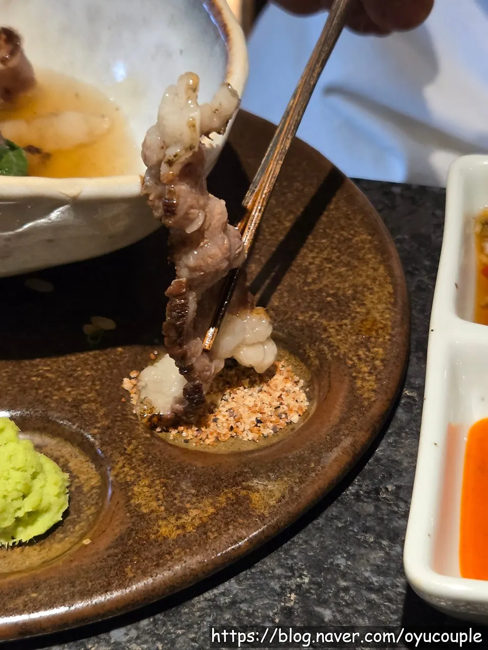 Thick-cut hanwoo beef brisket