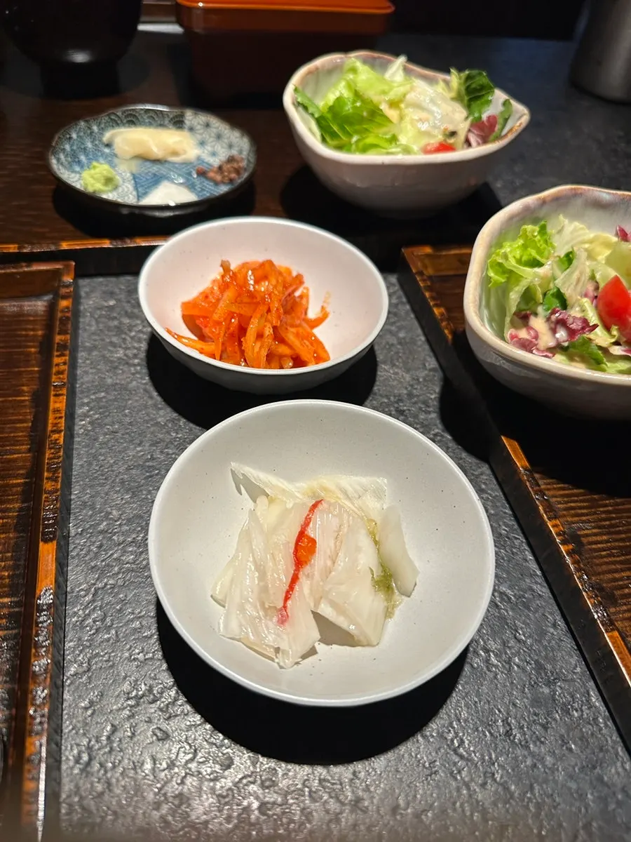 Self-service tableware and apron corner by the table