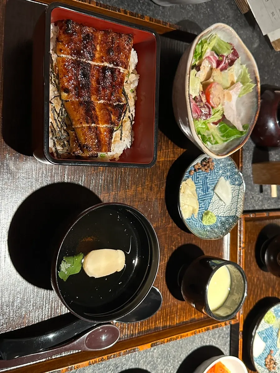 Steamed egg and side dish plate