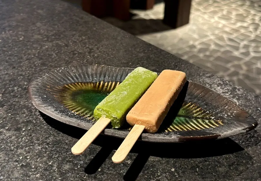 Manmok's handmade ice cream served for dessert
