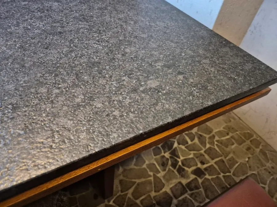 Manmok table with a genuine stone tabletop