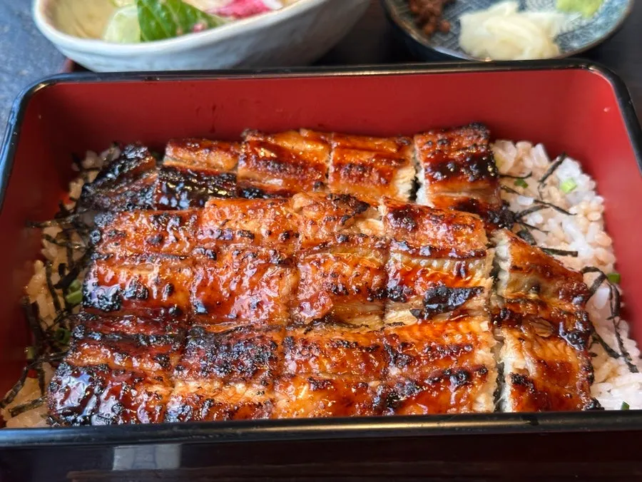 장어 한 마리가 푸짐하게 올라간 만목 덮밥