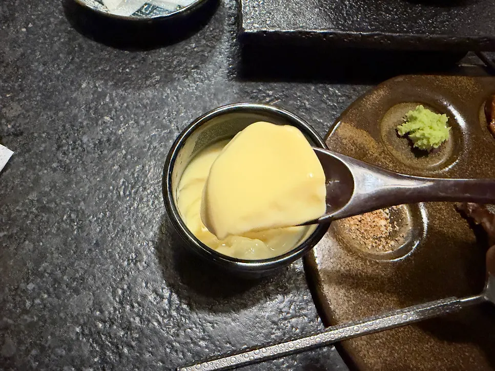 Two servings of chawanmushi given as evening service