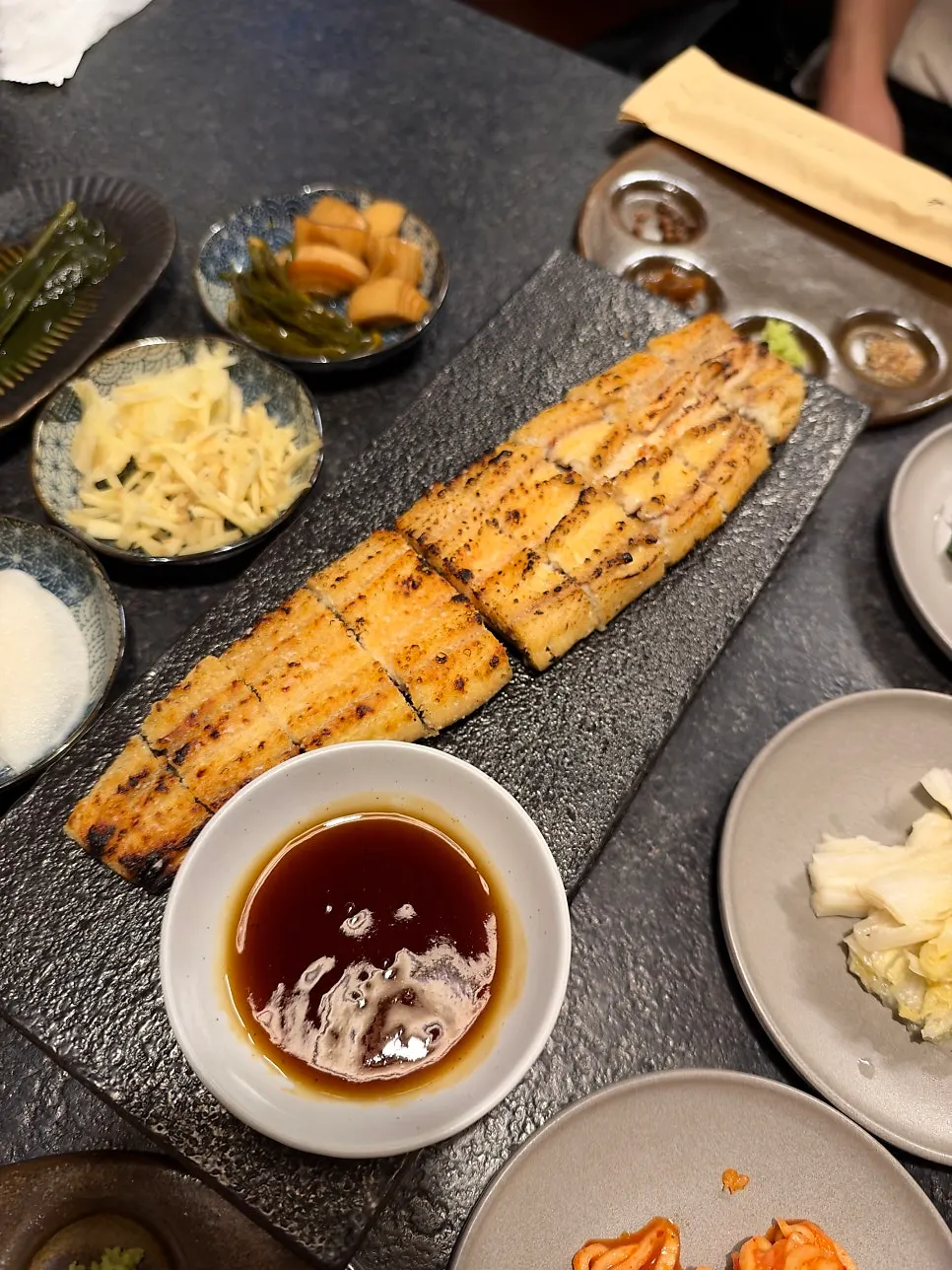 A plate of Manmok's specialty grilled eel with salt